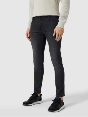 Jeansy o kroju skinny fit z naszywką z logo REVIEW