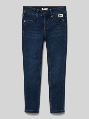 Jeansy o kroju skinny fit z naszywką z logo Steiff