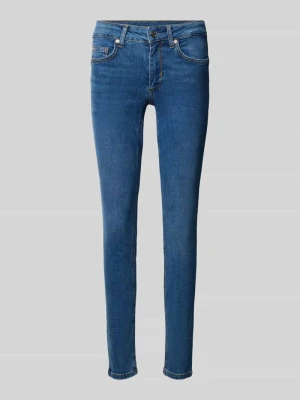 Jeansy o kroju skinny fit z wpuszczanymi kieszeniami Liu Jo Jasnoniebieski