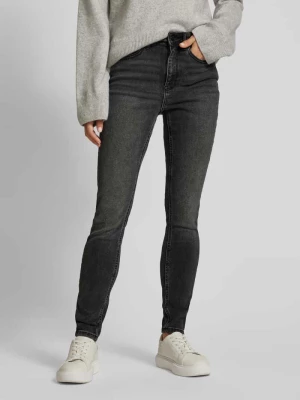 Jeansy o kroju skinny fit z wysokim stanem i odcieniem Stonewashed model ‘SOPHIA’ Vero Moda