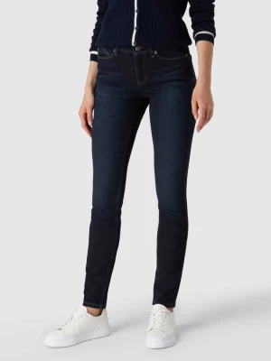 Jeansy o kroju skinny fit ze szwami w kontrastowym kolorze model ‘PARLA’ CAMBIO