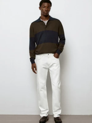 Jeansy O Kroju Slim - Biały - Massimo Dutti - Male