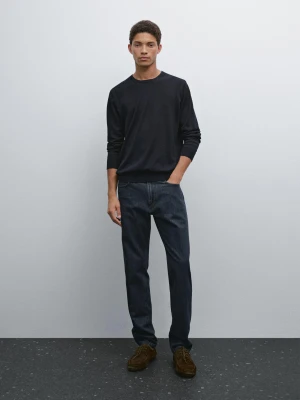 Jeansy O Kroju Slim - Błękit Królewski - - Massimo Dutti - Mężczyzna