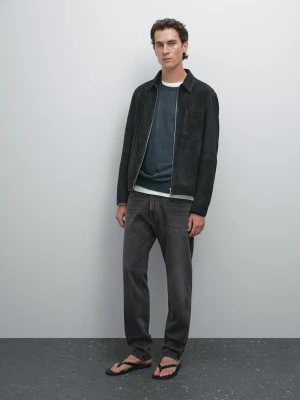 Jeansy O Kroju Slim - Brudnoszary - - Massimo Dutti - Mężczyzna