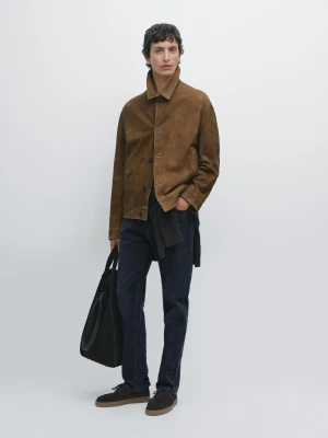 Jeansy O Kroju Slim - Ciemnoniebieski - - Massimo Dutti - Mężczyzna