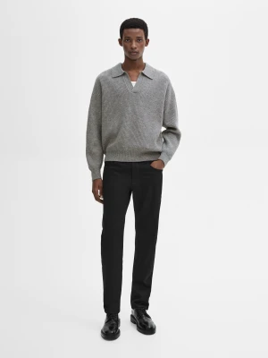 Jeansy O Kroju Slim - Czarny - - Massimo Dutti - Mężczyzna