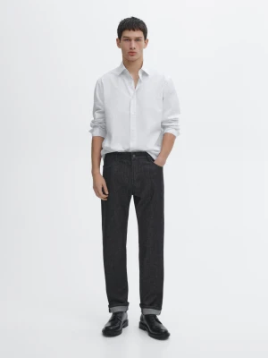 Jeansy O Kroju Slim - Czarny - - Massimo Dutti - Mężczyzna