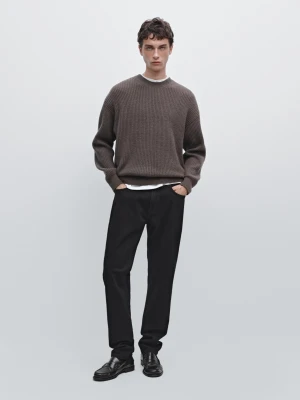 Jeansy O Kroju Slim - Czarny - - Massimo Dutti - Mężczyzna