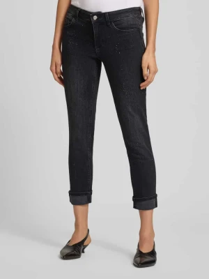 Jeansy o kroju slim fit i dł. 7/8 model ‘Skinny’ Liu Jo Czarny