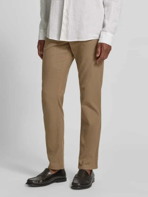 Jeansy o kroju slim fit w 5 kieszeni Christian Berg Jasnobrązowy