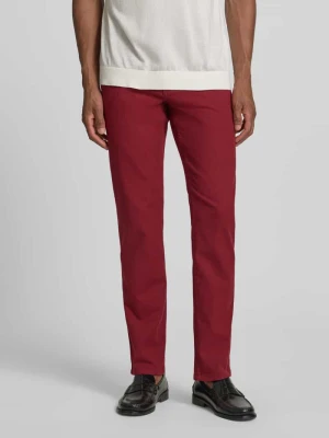 Jeansy o kroju slim fit w 5 kieszeni Christian Berg Bordowy