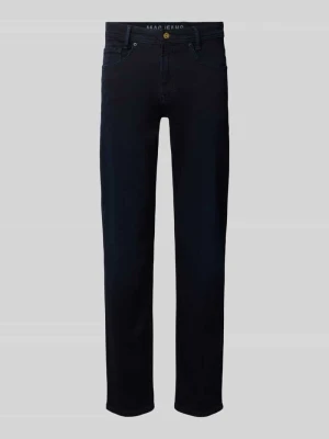 jeansy o kroju slim fit w stylizowana na denim w odcieniu dark-wash model 'Arne' MAC Ciemnoniebieski