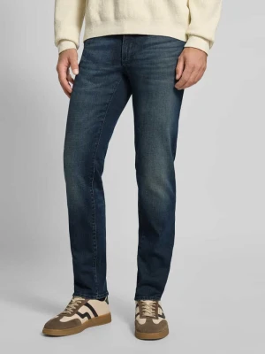 Jeansy o kroju slim fit z 5 kieszeni model 'Chuck' BRAX Granatowy
