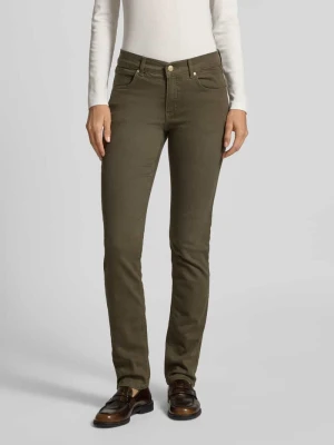 Jeansy o kroju slim fit z 5 kieszeniami model ‘CICI’ Angels Oliwkowy