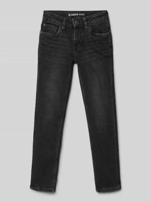 Jeansy o kroju slim fit z 5 kieszeniami model ‘TAVIO’ Garcia Czarny