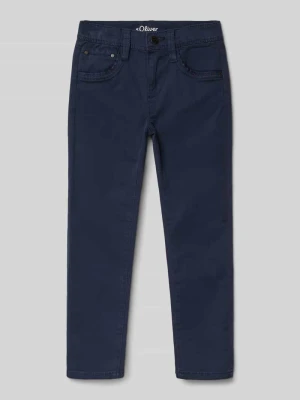 Jeansy o kroju slim fit z bawełną s.Oliver Granatowy