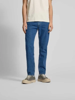 Jeansy o kroju slim fit z czystej bawełny Closed Niebieski