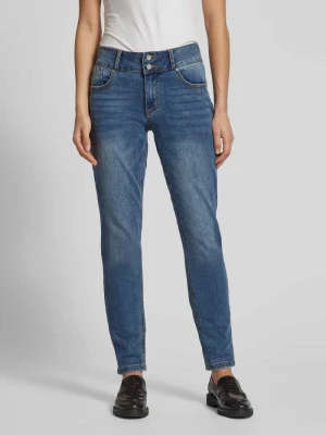 Jeansy o kroju slim fit z detalami z logo model ‘Tummyless’ Buena Vista
