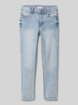 Jeansy o kroju slim fit z dodatkiem wiskozy model ‘THEO’ NAME IT Jasnoniebieski