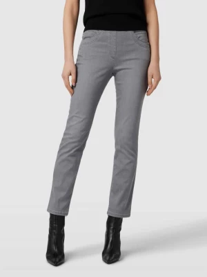 Jeansy o kroju slim fit z elastycznym pasem z logo model ‘Pamina Fun’ Raphaela By Brax