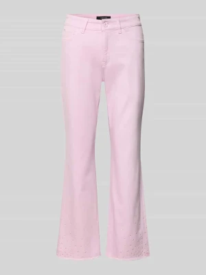 Jeansy o kroju slim fit z frędzlami Marc Cain