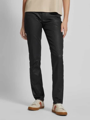 Jeansy o kroju slim fit z kieszeniami z tyłu MAC Czarny