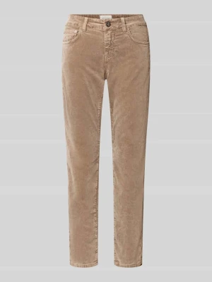 jeansy o kroju slim fit z mieszanka bawełny model 'Baker' Closed Jasnobrązowy