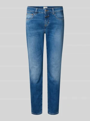 jeansy o kroju slim fit z mieszanka bawełny model 'Baker' Closed Niebieski