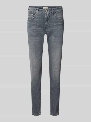 jeansy o kroju slim fit z mieszanka bawełny model 'Baker' Closed Średnioszary
