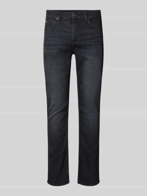 jeansy o kroju slim fit z mieszanka bawełny model 'Delaware' Boss Ciemnoszary