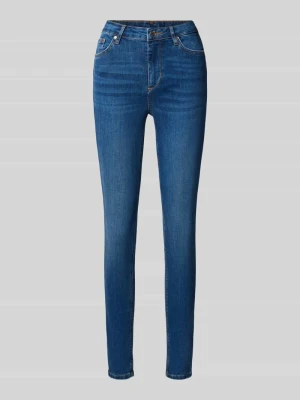 jeansy o kroju slim fit z mieszanka bawełny model "DIVINE" Liu Jo Ciemnoniebieski
