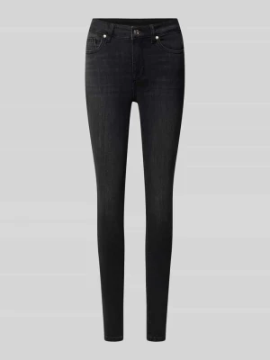 jeansy o kroju slim fit z mieszanka bawełny model "DIVINE" Liu Jo Czarny