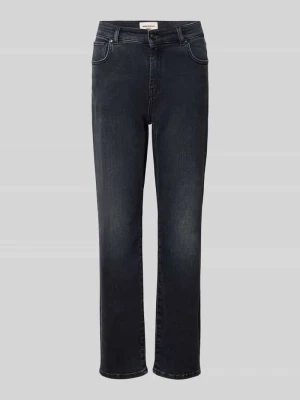Jeansy o kroju slim fit z mieszanka bawełny model 'LANA' Weekend Max Mara Czarny