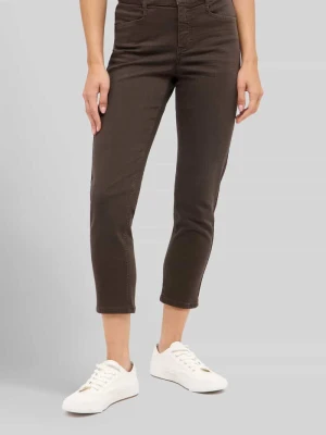 jeansy o kroju slim fit z mieszanka bawełny model 'ORNELLA SPORTY' Angels Ciemnobrązowy