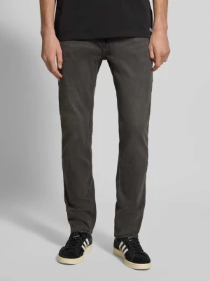 Jeansy o kroju slim fit z mieszanki bawełny model ‘ASH’ Hugo Blue