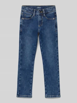 Jeansy o kroju slim fit z mieszanki bawełny model ‘KATHY’ s.Oliver Niebieski