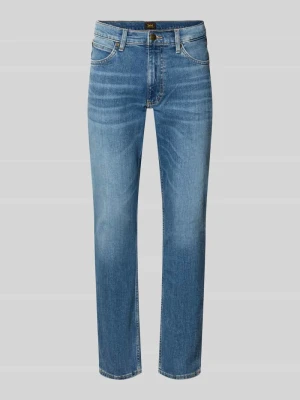 Jeansy o kroju slim fit z mieszanki bawełny model 'Luke' Lee Jeansowy niebieski