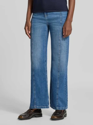 jeansy o kroju slim fit z mieszanki bawełny model 'Miva strong' Opus Jeansowy niebieski