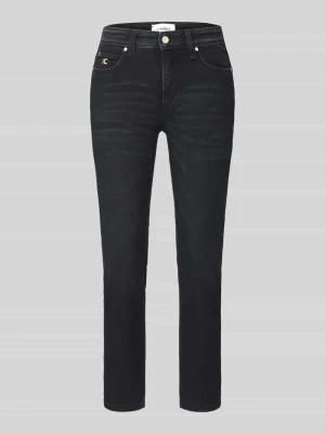 jeansy o kroju slim fit z mieszanki bawełny model 'PIPER SHORT' CAMBIO Czarny