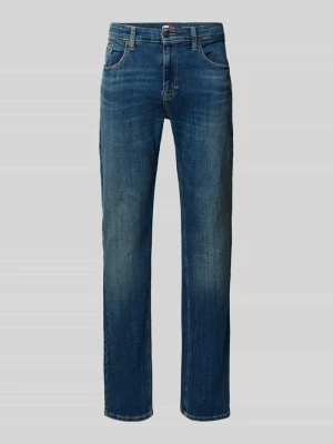 Jeansy o kroju slim fit z mieszanki bawełny model 'SCANTON SLIM' Tommy Jeans Jeansowy niebieski