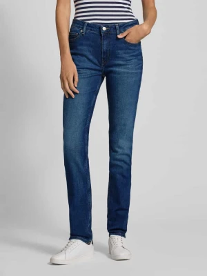 Jeansy o kroju slim fit z mieszanki bawełny Tommy Hilfiger Jeansowy niebieski