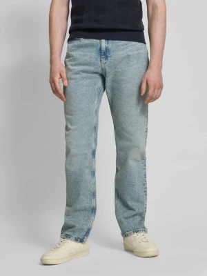 Jeansy o kroju slim fit z mieszanki bawełny z wyhaftowanym logo model ‘RYAN’ Tommy Jeans