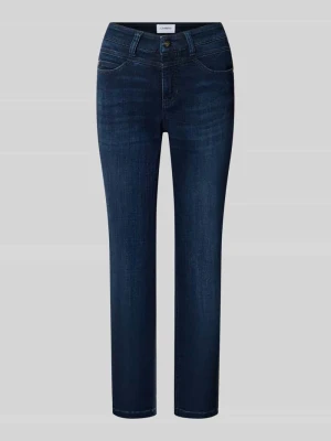 Jeansy o kroju slim fit z mieszanki wiskozy z domieszką bawełny i modalu model 'POSH' CAMBIO Ciemnoniebieski