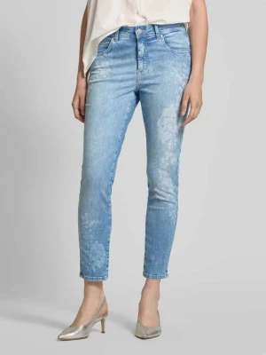 Jeansy o kroju slim fit z obszyciem ozdobnymi kamieniami model ‘Ornella’ Angels