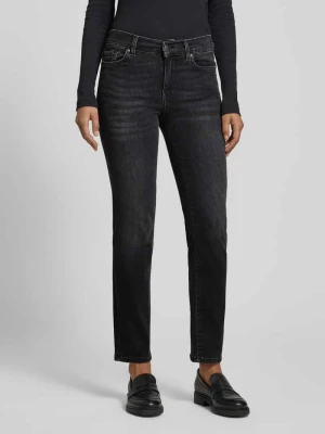 Jeansy o kroju slim fit z wpuszczanymi kieszeniami Liu Jo White