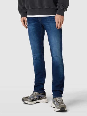 Jeansy o kroju slim fit z wyhaftowanym logo model ‘SCANTON’ Tommy Jeans