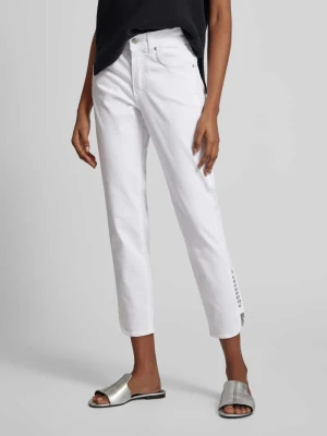 Jeansy o kroju slim fit z zapięciem na guzik Angels