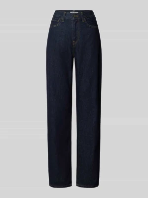 Jeansy o kroju slim fit zapięcie na guzik model 'Noxon' Carhartt WIP Ciemnoniebieski