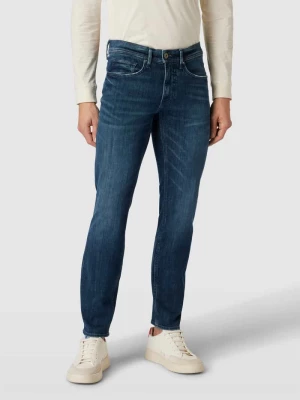Jeansy o kroju slim fit ze szwami w kontrastowym kolorze model ‘CHRIS’ BRAX