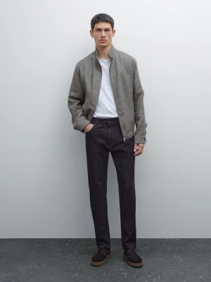 Jeansy O Kroju Slim - Granatowy - - Massimo Dutti - Mężczyzna